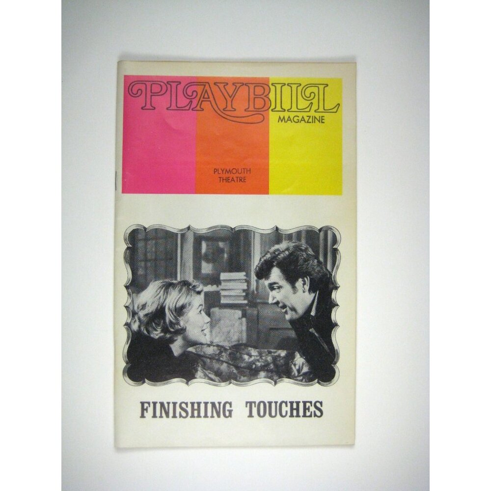 Playbill Finishing Touches Barbara Bel Geddes Robert Lansing Jean Kerr 1973